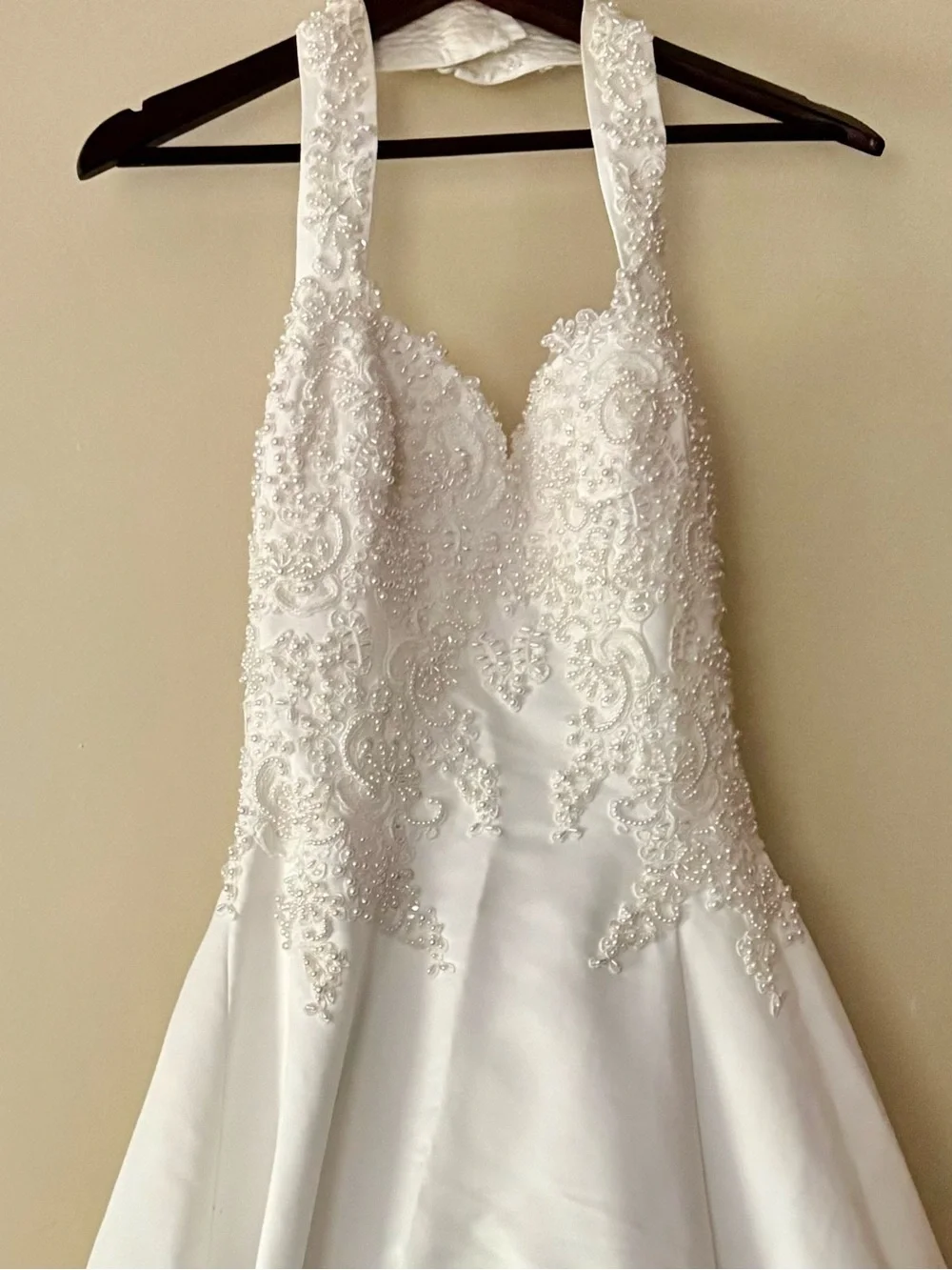 White Lace Halter Bridal Storage Garment Cover